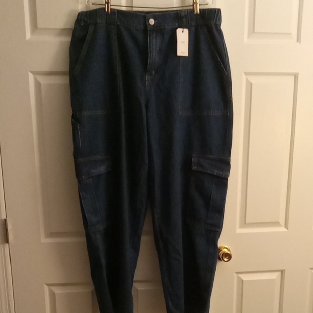 Forever21 Plus size Cargo Jeans w Free Sandals